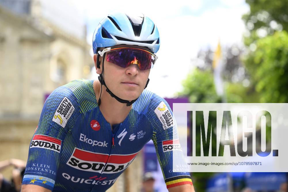 Baloise Belgium Tour 2026 Stage 1 SCHERPENHEUVEN-ZICHEM, BELGIUM - JUNE 17 : Merlier Tim (BEL) of Soudal Quick-Step during stage 1 of the 95th edition of Baloise Tour of Belgium an UCI ProSeries 2.Pro cycling road race stage for Men Elite of 187.9 km with start in Scherpenheuven-Zichem and finish in Scherpenheuven-Zichem on June 17, 2026 in Scherpenheuven-Zichem, Belgium, 17 06 2026 ( Motordriver Stephan Boone - Scherpenheuven-Zichem Belgium