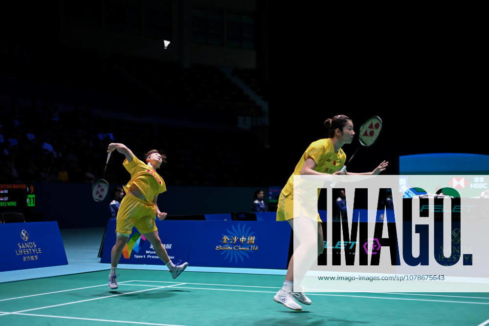 Chen Fan Shutian and Liu Jiayue of China compete in the Women s Doubles Quarterfinal match against Liao Lixi and Shen Shiyao of China on day 4 of Macao Open Badminton 2026 at Macao East Asian Games Dome on June 19, 2026 in Macao, China.