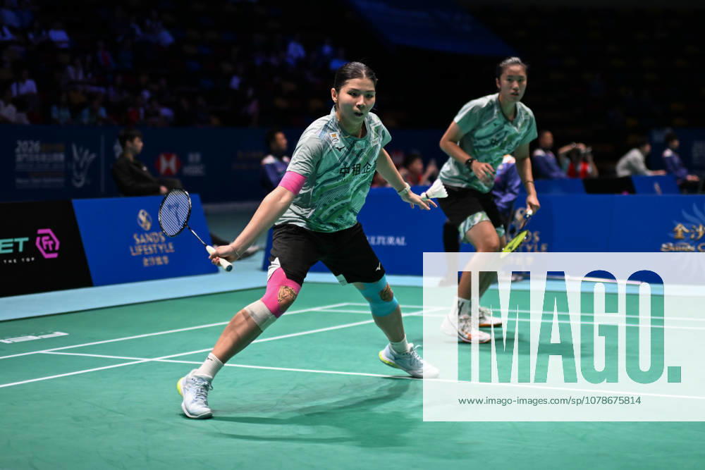 Yi En Hsieh and Teng Chun Hsun of Chinese Taipei compete in the Women s Doubles Quarterfinal match against Bao Lijing and Cao Zihan of China on day 4 of Macao Open Badminton 2026 at Macao East Asian Games Dome on June 19, 2026 in Macao, China.