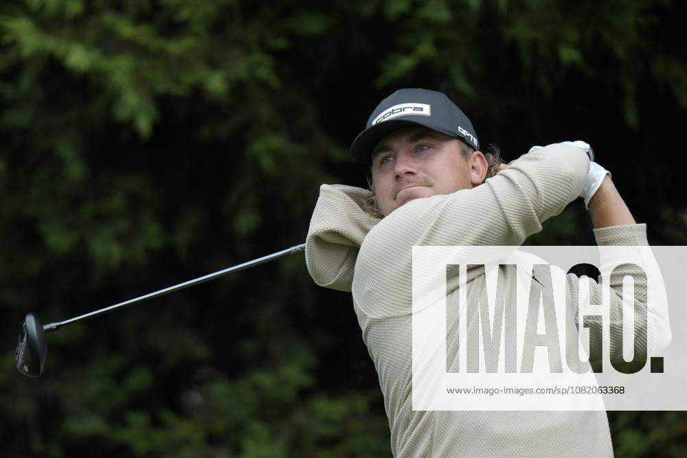 SUTTON COLDFIELD, ENGLAND - AUG 28: Oliver Lindell (FIN) plays from the ninth tee during the completion of the delayed Round 1 at the 2026 Husqvarna British Masters at The Belfry, Sutton Coalfield on August 28, 2026 in Warwickshire, England The 2026 Husqvarna British Masters