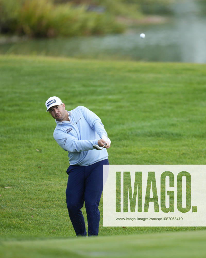 SUTTON COLDFIELD, ENGLAND - AUG 28: Thristan Lawrence (RSA) chips to the 8th green during the completion of the delayed Round 1 at the 2026 Husqvarna British Masters at The Belfry, Sutton Coalfield on August 28, 2026 in Warwickshire, England The 2026 Husqvarna British Masters