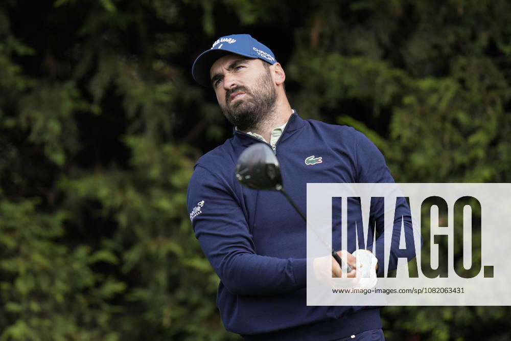 SUTTON COLDFIELD, ENGLAND - AUG 28: Antoine Rozner (FRA) plays from the ninth tee during the completion of the delayed Round 1 at the 2026 Husqvarna British Masters at The Belfry, Sutton Coalfield on August 28, 2026 in Warwickshire, England The 2026 Husqvarna British Masters