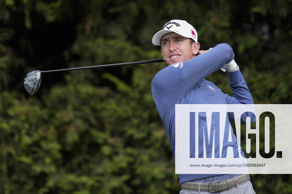 SUTTON COLDFIELD, ENGLAND - AUG 28: Tom McKibbin (NIR) plays from the ninth tee during the completion of the delayed Round 1 at the 2026 Husqvarna British Masters at The Belfry, Sutton Coalfield on August 28, 2026 in Warwickshire, England The 2026 Husqvarna British Masters