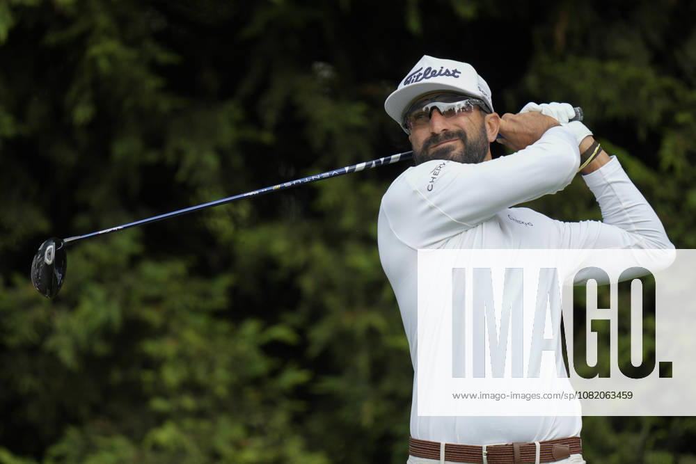 SUTTON COLDFIELD, ENGLAND - AUG 28: Francesco Laporta (ITA) plays from the ninth tee during the completion of the delayed Round 1 at the 2026 Husqvarna British Masters at The Belfry, Sutton Coalfield on August 28, 2026 in Warwickshire, England The 2026 Husqvarna British Masters
