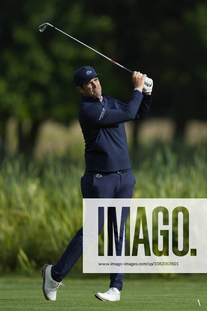SUTTON COLDFIELD, ENGLAND - AUG 28: Nacho Elvira (ESP) plays from the eighteenth fairway during the completion of the delayed Round 1 at the 2026 Husqvarna British Masters at The Belfry, Sutton Coalfield on August 28, 2026 in Warwickshire, England The 2026 Husqvarna British Masters