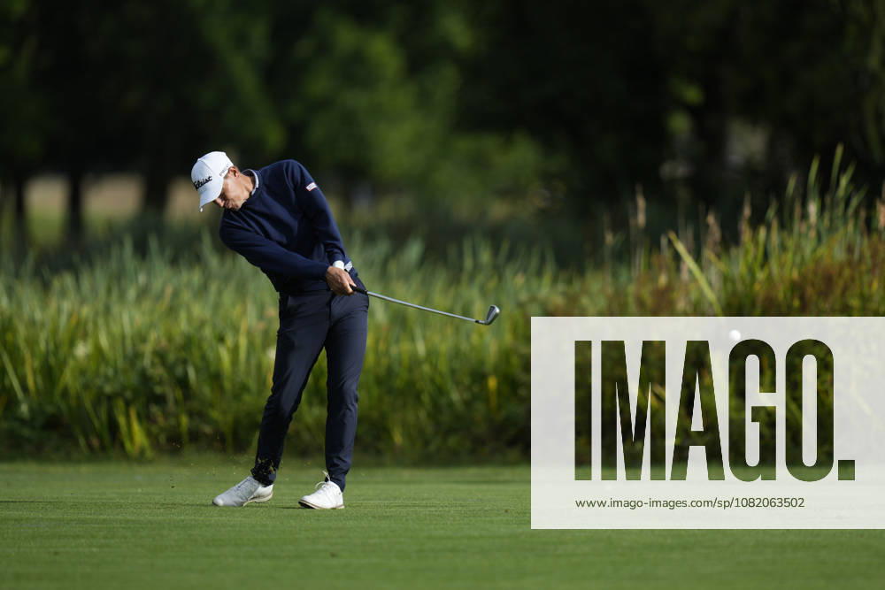 SUTTON COLDFIELD, ENGLAND - AUG 28: Jason Scrivener (AUS) plays from the eighteenth fairway during the completion of the delayed Round 1 at the 2026 Husqvarna British Masters at The Belfry, Sutton Coalfield on August 28, 2026 in Warwickshire, England The 2026 Husqvarna British Masters