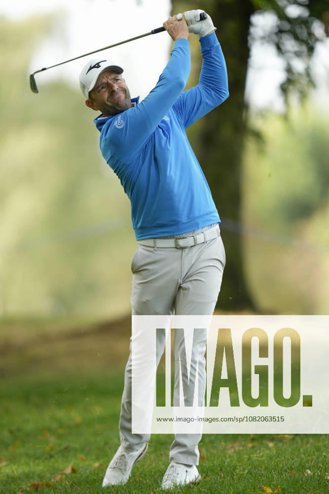 SUTTON COLDFIELD, ENGLAND - AUG 28: Marcel Schneider (GER) plays from the rough on the seventeenth hole during the completion of the delayed Round 1 at the 2026 Husqvarna British Masters at The Belfry, Sutton Coalfield on August 28, 2026 in Warwickshire, England The 2026 Husqvarna British Masters