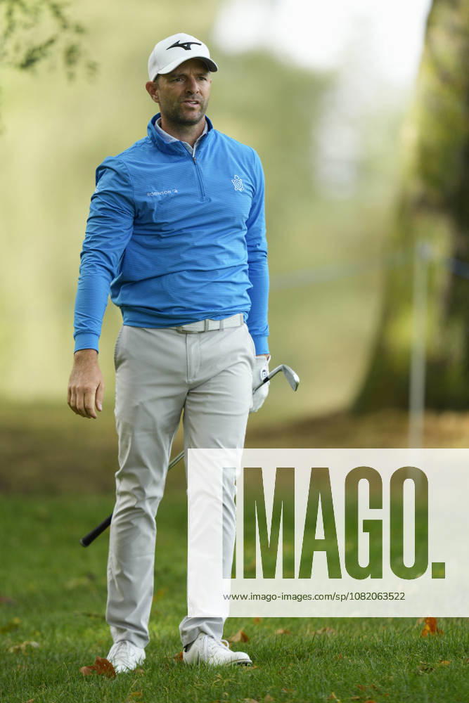 SUTTON COLDFIELD, ENGLAND - AUG 28: Marcel Schneider (GER) plays from the rough on the seventeenth hole during the completion of the delayed Round 1 at the 2026 Husqvarna British Masters at The Belfry, Sutton Coalfield on August 28, 2026 in Warwickshire, England The 2026 Husqvarna British Masters