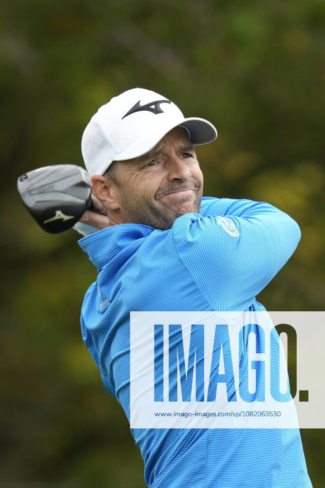SUTTON COLDFIELD, ENGLAND - AUG 28: Marcel Schneider (GER) plays from the eighteenth tee during the completion of the delayed Round 1 at the 2026 Husqvarna British Masters at The Belfry, Sutton Coalfield on August 28, 2026 in Warwickshire, England The 2026 Husqvarna British Masters