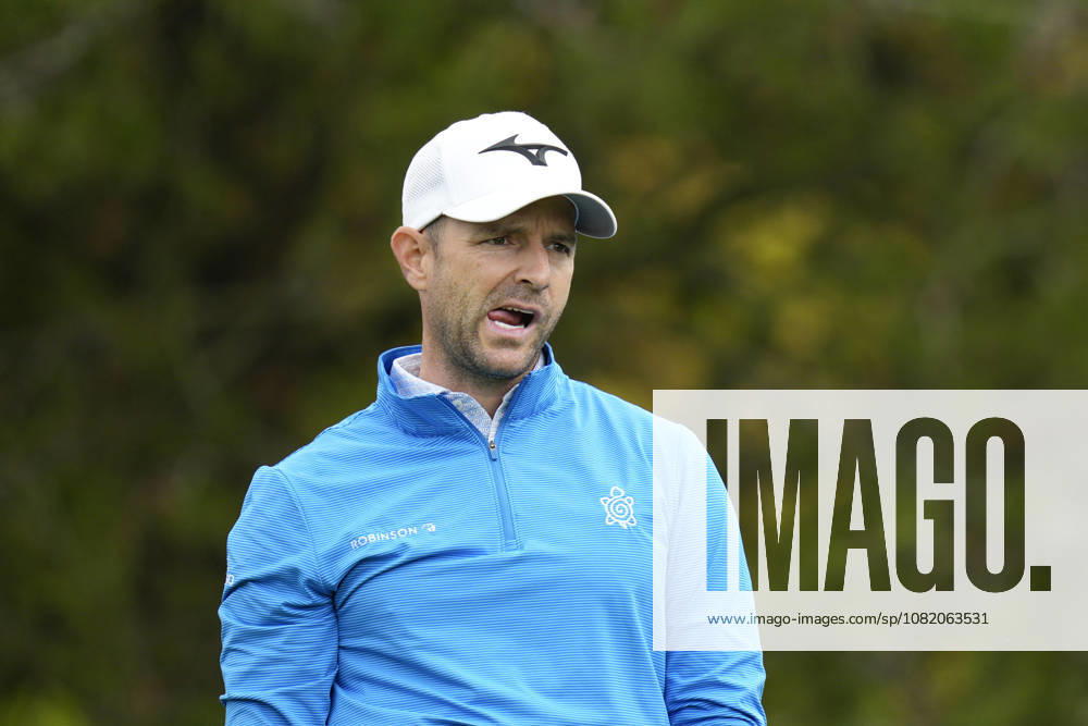 SUTTON COLDFIELD, ENGLAND - AUG 28: Marcel Schneider (GER) reacts after he plays from the eighteenth tee during the completion of the delayed Round 1 at the 2026 Husqvarna British Masters at The Belfry, Sutton Coalfield on August 28, 2026 in Warwickshire, England The 2026 Husqvarna British Masters