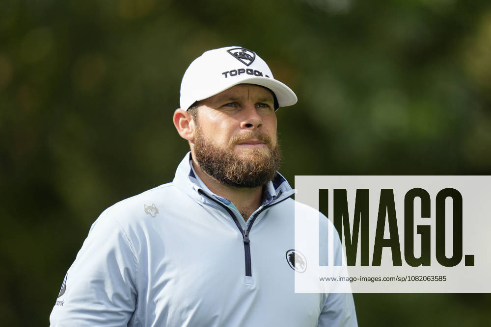 SUTTON COLDFIELD, ENGLAND - AUG 28: Tyrrell Hatton (ENG) walks from the sixth tee during the completion of the delayed Round 1 at the 2026 Husqvarna British Masters at The Belfry, Sutton Coalfield on August 28, 2026 in Warwickshire, England The 2026 Husqvarna British Masters