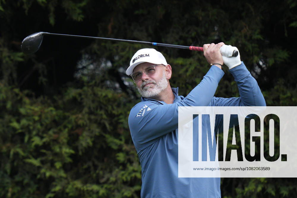 SUTTON COLDFIELD, ENGLAND - AUG 28: Paul Waring (ENG) plays from the ninth tee during the completion of the delayed Round 1 at the 2026 Husqvarna British Masters at The Belfry, Sutton Coalfield on August 28, 2026 in Warwickshire, England The 2026 Husqvarna British Masters