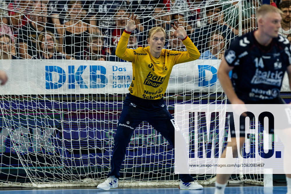 Opel HBL SG Flensburg Handewitt vs. ThSV Eisenach, August 28, 2026; Simon Möller, No. 30, SG Flensburg Handewitt; Opel HBL SG Flensburg Handewitt vs. ThSV Eisenach, GGW Arena