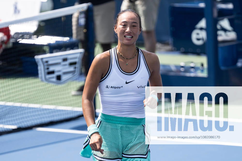 US Open qualifying final round NEW YORK, USA - AUGUST 28: Qinwen Zhang celebrates victory after a women s qualifying singles match final round of the 2026 US Open Championship at USTA Billie Jean King National Tennis Center on August 28, 2026 in Flushing, NY. Qinwen Zhang won in three sets and progressed to play in main draw of the tournament. Lev Radin Anadolu New York United States. Editorial use only. Please get in touch for any other usage.