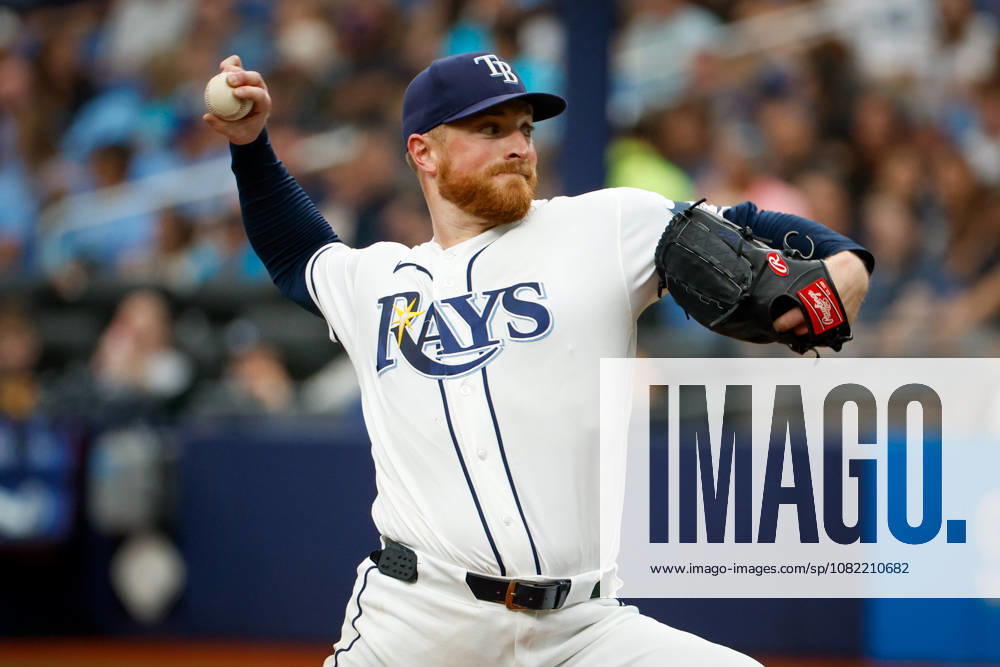 Tampa Bay Rays pitcher Drew Rasmussen (57) pitches to San Diego Padres third baseman Sung-Mun Song (24) during the third inning at Tropicana Field. MLB, Baseball Herren, USA 2026: Padres at Rays - ZUMA_sp_ 20260830_mda_s70_842