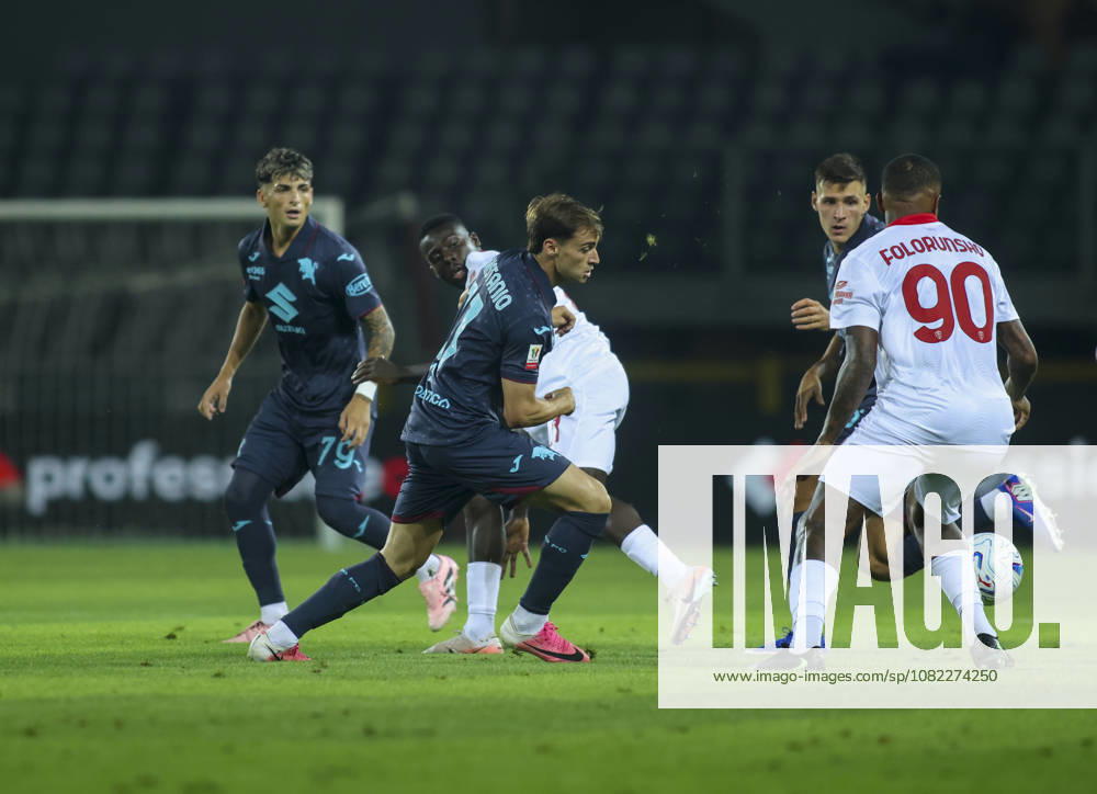 IPA88009298 - Gaetano Oristanio of Torino FC during the 2026–27 Coppa Italia soccer match between Torino FC and AC Monza on September 1, 2026, at the Stadio Olimpico Grande Torino in Turin, Italy. Photo by Nderim KACELI
