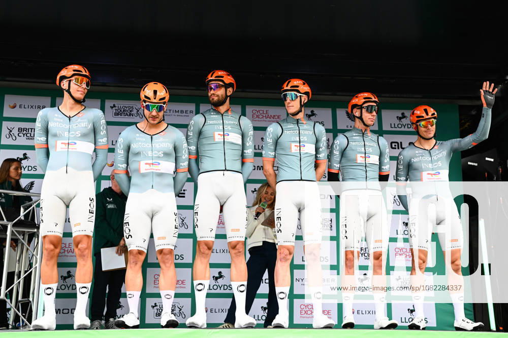 2026 Lloyds Tour of Britain Men Picture by Simon Wilkinson SWpix.com - 02 09 2026 - Cycling - UCI ProSeries - 2026 Lloyds Tour of Britain Men - Stage 1: Lincoln to Lincoln (182.5km) - Filippo Ganna, Kim Alexander, Artem Shmidt, Ben Swift, Connor Swift, Sam Welsford (Netcompany INEOS)