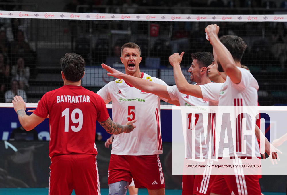 Turkiye v Denmark - CEV EuroVolley 2026 Men Friendly Match ANKARA, TURKIYE - SEPTEMBER 2: Players of Turkiye celebrate after a point during the friendly match ahead of the 2026 CEV Men s European Volleyball Championship between Turkiye and Denmark at Baskent Volleyball Hall in Ankara, Turkiye, on September 2, 2026. Guven Yilmaz Anadolu Ankara Turkey. Editorial use only. Please get in touch for any other usage.
