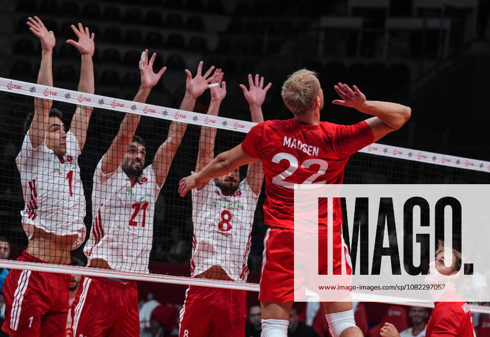 Turkiye v Denmark - CEV EuroVolley 2026 Men Friendly Match ANKARA, TURKIYE - SEPTEMBER 2: Madsen of Denmark in action during the friendly match ahead of the 2026 CEV Men s European Volleyball Championship between Turkiye and Denmark at Baskent Volleyball Hall in Ankara, Turkiye, on September 2, 2026. Guven Yilmaz Anadolu Ankara Turkey. Editorial use only. Please get in touch for any other usage.