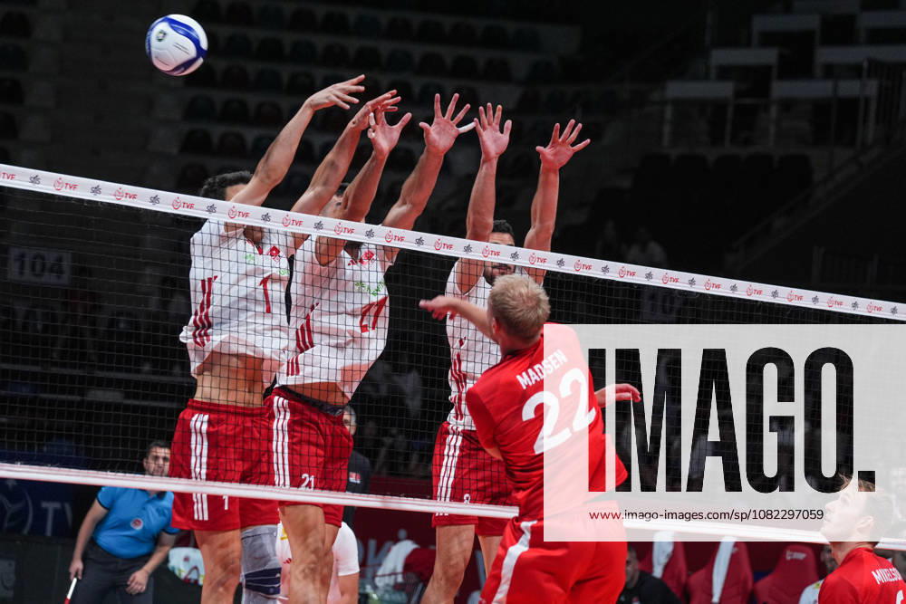 Turkiye v Denmark - CEV EuroVolley 2026 Men Friendly Match ANKARA, TURKIYE - SEPTEMBER 2: Madsen of Denmark in action during the friendly match ahead of the 2026 CEV Men s European Volleyball Championship between Turkiye and Denmark at Baskent Volleyball Hall in Ankara, Turkiye, on September 2, 2026. Guven Yilmaz Anadolu Ankara Turkey. Editorial use only. Please get in touch for any other usage.