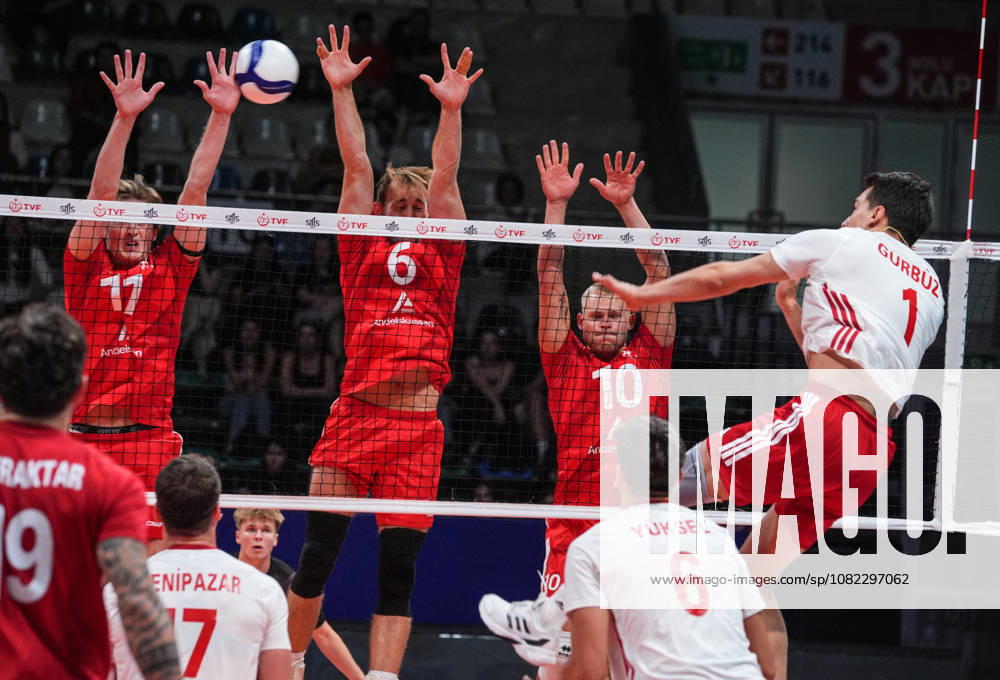 Turkiye v Denmark - CEV EuroVolley 2026 Men Friendly Match ANKARA, TURKIYE - SEPTEMBER 2: Kaan Gurbuz of Turkiye in action during the friendly match ahead of the 2026 CEV Men s European Volleyball Championship between Turkiye and Denmark at Baskent Volleyball Hall in Ankara, Turkiye, on September 2, 2026. Guven Yilmaz Anadolu Ankara Turkey. Editorial use only. Please get in touch for any other usage.