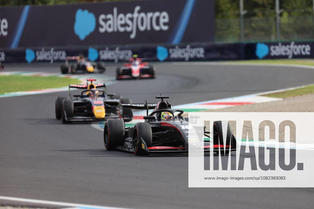 Monza, Italy, September 3–6, 2026, 2026 FIA Formula 3 Championship, Italy, Monza, Saturday Sprint Race. Pictured: Taito Kato (JPN) 10 leads the field ahead of Ernesto Rivera (MEX) 3 and Freddie Slater (GBR) 5 at the Autodromo Nazionale Monza.