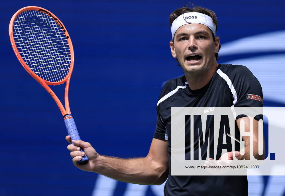 US Open tennis tournament - Day 7 Taylor Fritz of USA reacts during his match against Francisco Cerundolo of Argentina during the Men‚Äôs Singles round 3 of the US Open Tennis Championships at the USTA Billie Jean King National Tennis Center in Flushing Meadows, New York, USA, 05 September 2026. The 2026 US Open tournament runs from 23 August through 13 September. FLUSHING MEADOWS NEW YORK United States