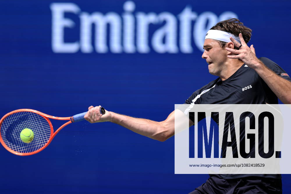 US Open tennis tournament - Day 7 Taylor Fritz of USA in action against Francisco Cerundolo of Argentina during the Mens Singles round 3 of the US Open Tennis Championships at the USTA Billie Jean King National Tennis Center in Flushing Meadows, New York, USA, 05 September 2026. The 2026 US Open tournament runs from 23 August through 13 September. FLUSHING MEADOWS NEW YORK United States