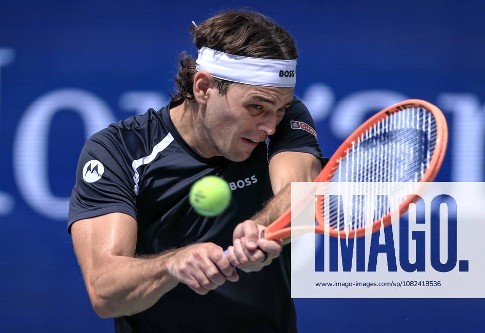 US Open tennis tournament - Day 7 Taylor Fritz of USA in action against Francisco Cerundolo of Argentina during the Men‚Äôs Singles round 3 of the US Open Tennis Championships at the USTA Billie Jean King National Tennis Center in Flushing Meadows, New York, USA, 05 September 2026. The 2026 US Open tournament runs from 23 August through 13 September. FLUSHING MEADOWS NEW YORK United States