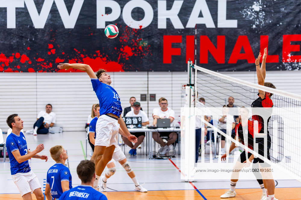 GER, Volleyball, Men, Season 26, Thuringia Cup Final, Volleyball Day, Blue Volleys Gotha vs. VSV Jena 90, Lauritz Jastrow, Blue Volleys Gotha, 10 99089 Erfurt, Rieths Sports Complex, Thuringia, Germany