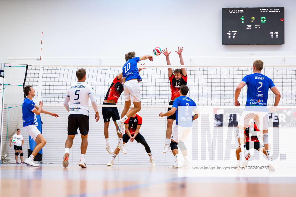 GER, Volleyball, Men, Season 26, Thuringia Cup Final, Volleyball Day, Blue Volleys Gotha vs. VSV Jena 90, Lauritz Jastrow, Blue Volleys Gotha, 10, Julian Mueller 1 VSV Jena 90 Volleyball 99089 Erfurt Sports Hall, Rieths Sports Complex, Thuringia, Germany