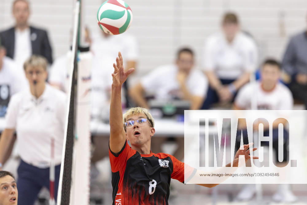TVV Men s Cup Final: Blue Volleys Gotha vs. 1 VSV Jena 90, Erfurt, September 6, 2026, Finn Kazuch 8, 1 VSV Jena 90, TVV Men s Cup Final: Blue Volleys Gotha vs. 1 VSV Jena 90, Riethsporthalle, Erfurt September 6, 2026
