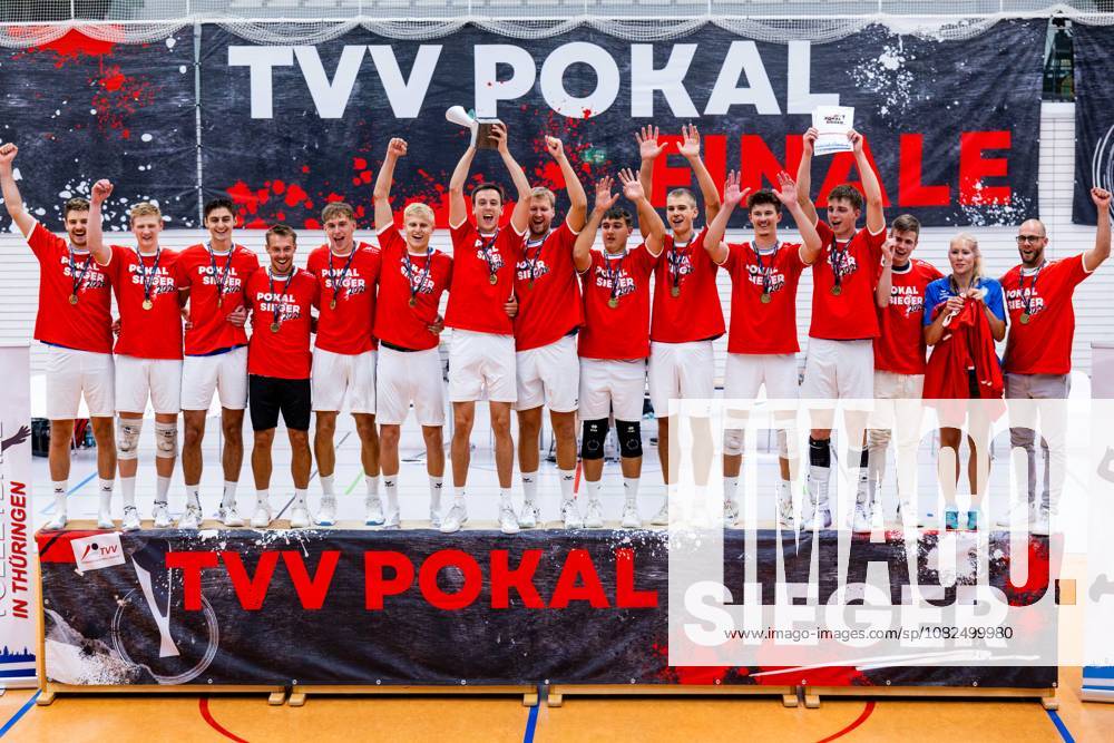 GER, Volleyball, Men, Season 26, Thuringia Cup Final, Volleyball Day, Blue Volleys Gotha vs. VSV Jena 90: The Blue Volleys Gotha win the cup match against VSV Jena 90 and are the 2026 cup champions. 99089 Erfurt, Rieths Sports Complex, Thuringia, Germany
