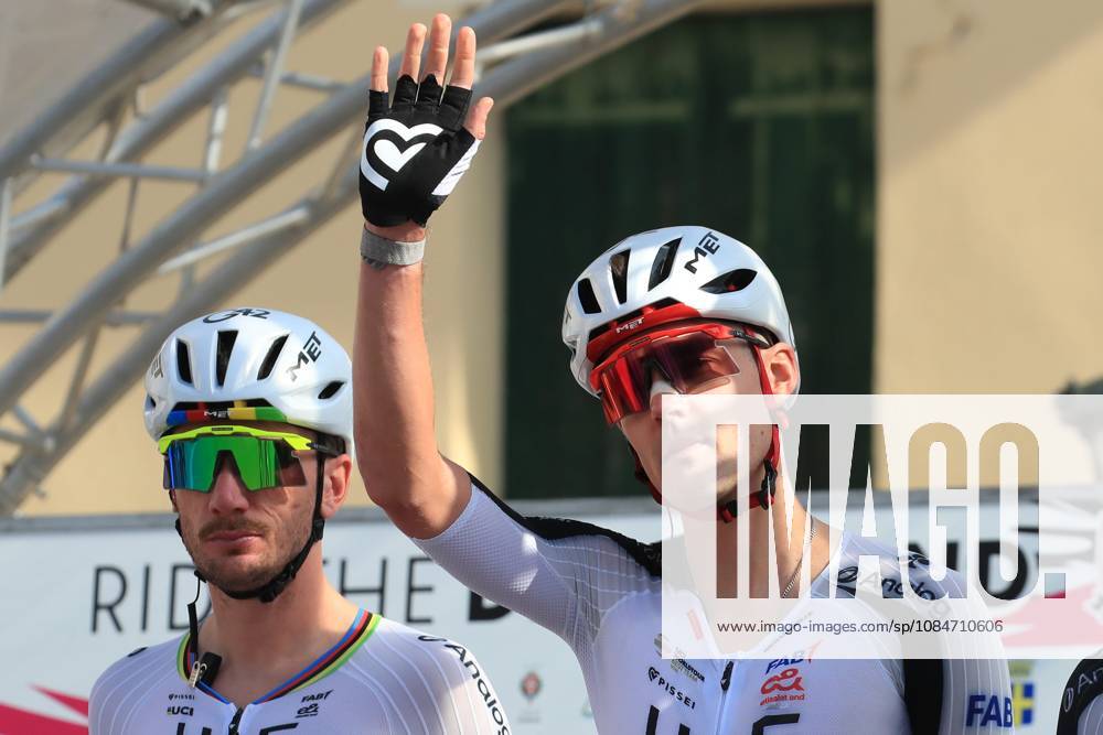 Veneto Classic - UCI Cycling race Pierre Teyssot MAXPPP ; Veneto Classic - UCI Cycling race . Cittadella, Italy on October 18, 2026. MCNULTY, Brandon, US, UAE Team Emirates-XRG and team mate SIVAKOV, Pavel, FR Pierre Teyssot Maxppp Cittadella Veneto Italy