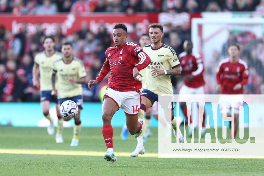 Dan Ndoye of Nottingham Forest Nottingham Forest v Arsenal, Premier League, Football, City Ground, Nottingham, UK - 18 Oct 2026Nottingham City Ground United Kingdom