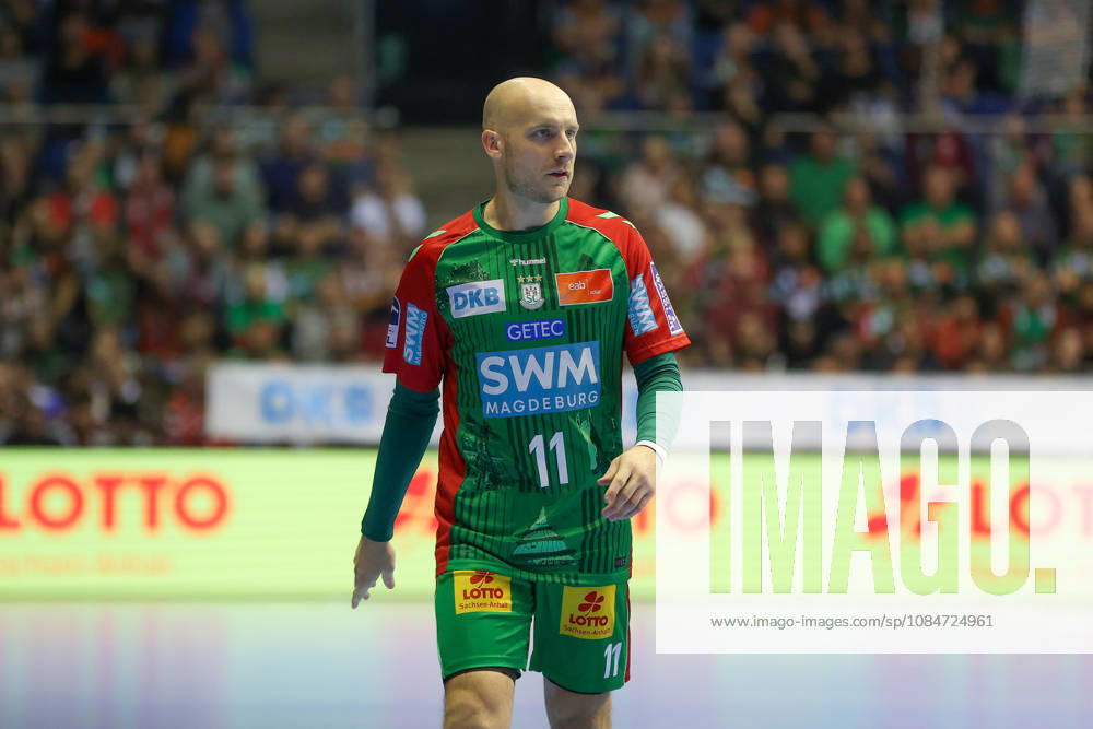 Opel HBL SC Magdeburg vs. TVB Stuttgart, from left: Daniel Pettersson (Magdeburg), 11 (Magdeburg)