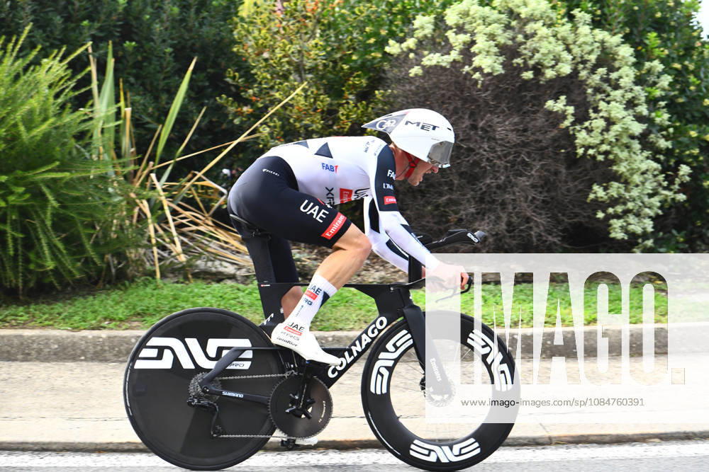 Les Herbiers, Pays De La Loire, France: Danish cyclist Mikkel Bjerg of the UAE Team Emirates team - XRG competes in the Chrono des Nations in Les Herbiers, France, on October 18, 2026. Les Herbiers France - ZUMAh284 20261018_znp_h284_014