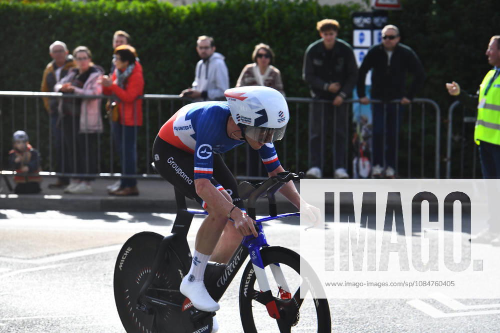 Les Herbiers, Pays De La Loire, France: French cyclist Remi Cavagna of the Groupama-FDJ team competes in the Chrono des Nations in Les Herbiers, France, on October 18, 2026. Les Herbiers France - ZUMAh284 20261018_znp_h284_019