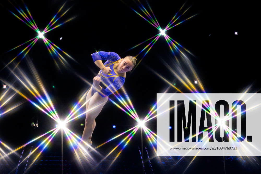Editor s note: An on-camera star filter was used to create this photo. Emelie Westlund of Sweden competes in the women s balance beam qualifying round on the third day of the 2026 Artistic Gymnastics World Championships on October 19, 2026 in Rotterdam. Photo by Joel Marklund, BILDBYRÅN, code JM JM0860. women’s balance beam, artistic gymnastics, gymnastics, World Championships, women’s artistic gymnastics, Sweden