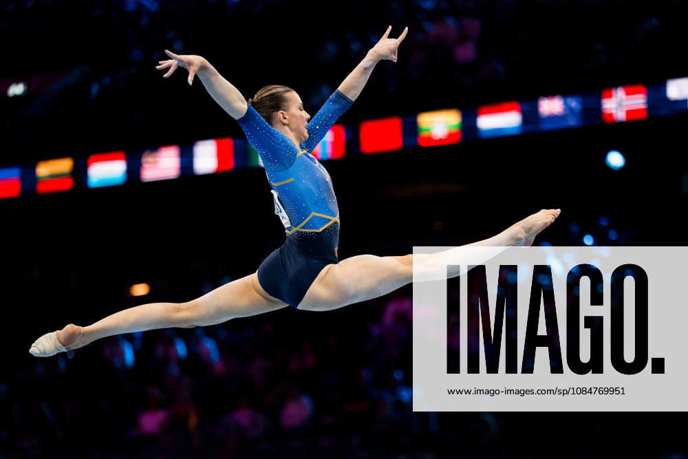 Maya Stahl of Sweden competes in the women’s floor exercise qualifiers during day three of the 2026 Artistic Gymnastics World Championships on October 19, 2026 in Rotterdam. Photo by Joel Marklund, BILDBYRÅN, code JM JM0860 bbeng artistic gymnastics gymnastics world championships women s artistic gymnastics artistic gymnastics gymnastics world championships women s Sweden