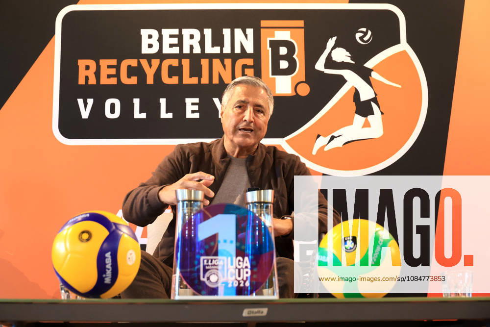 DEU, GER, Germany, Volleyball, BR Volleys Press Conference, 2026–2027 Season, Berlin, BR Volleys Managing Director Kaweh Niroomand, Head Coach Andrea Anastasi, Captain Ruben Schott, nordphoto GmbH Engler, Berlin, Berlin, Berlin, Germany