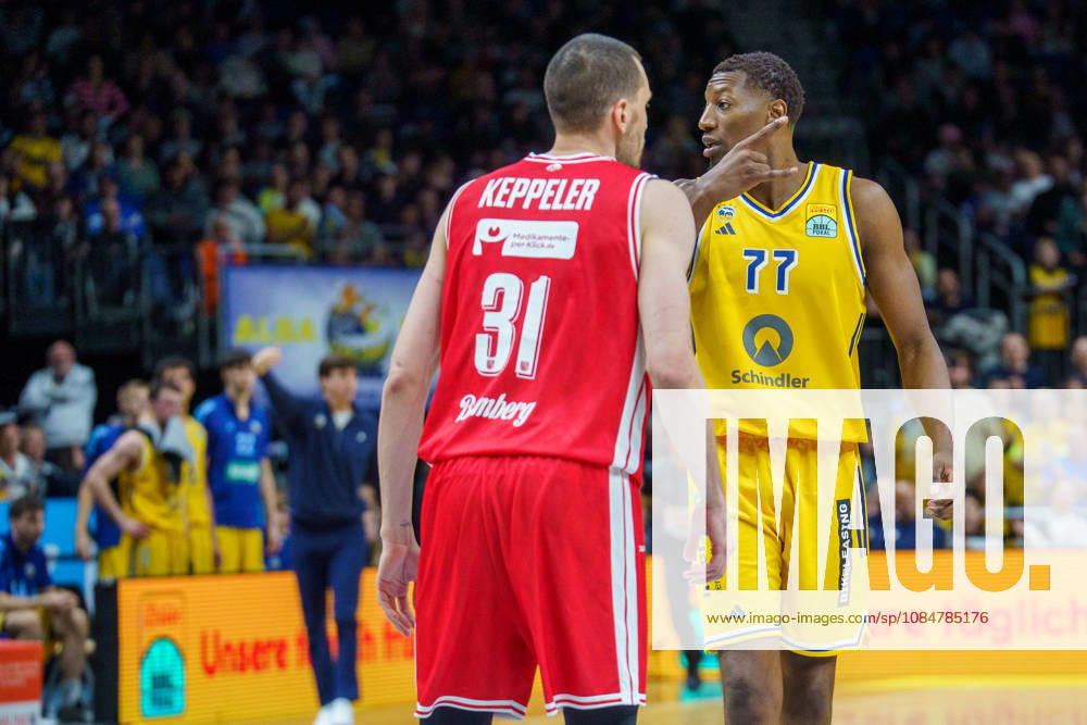 Pictured: Sima, 77, Alba Berlin, October 19, 2026; Alba Berlin vs. BMA365 Bamberg Baskets, BBL Cup Round of 16, Basketball, 2026–27 Season, Uber Arena