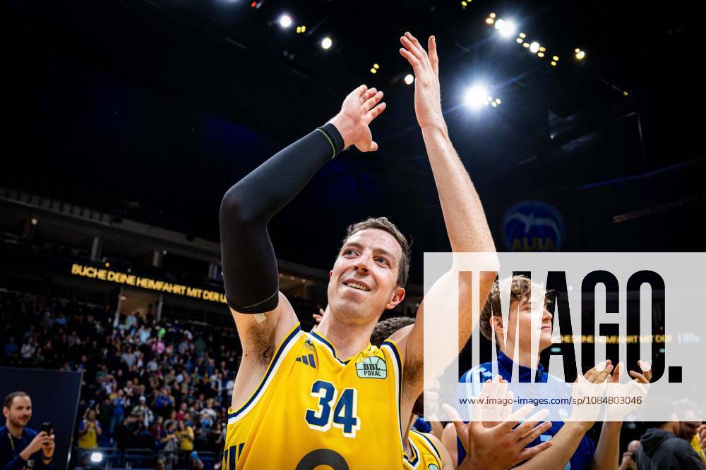 Basketball Berlin, October 19, 2026; 2026–2027 Season; Netto BBL Cup Round of 16; Alba Berlin; BMA365; Bamberg Baskets; Quarterfinal Draw; Justin Bean; Alba Berlin, No. 34; Celebration