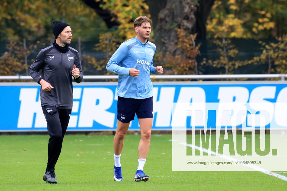 Germany, Soccer, 2. Bundesliga, 2026–2027 season, Sportforum, Hertha BSC, Training: Marton Dardai, Hertha BSC Berlin 31, Fitness Coach Hendrik Vieth, Hertha BSC, 2nd Division. DFB and DFL regulations prohibit any use of photographs as image sequences and or quasi-video. nordphoto GmbH, Engler, Berlin, Sportforum, Berlin, Germany