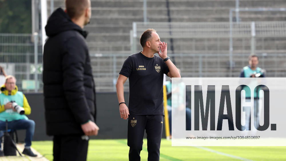 U19 VfB Stuttgart vs. U19 Atlético Madrid Germany, Stuttgart, October 20, 2026, Soccer, UEFA Youth League, 2026–2027 season, VfB Stuttgart U19 vs. Atlético Madrid U19; Tobias Rathgeb, Coach of VfB Stuttgart U19