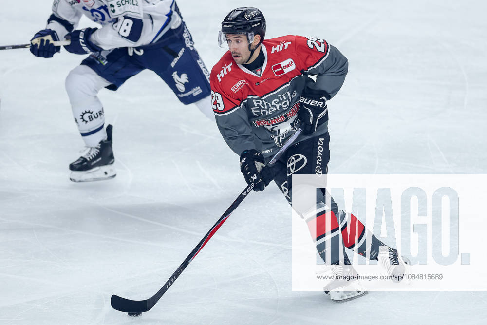 Ice Hockey, DEL, Kölner Haie vs. Schwenninger Wild Wings, Matchday 49, 2026–27 Season, Lanxess Arena, Cologne; Tim Fleischer, Kölner Haie, 29, North Rhine-Westphalia, Germany