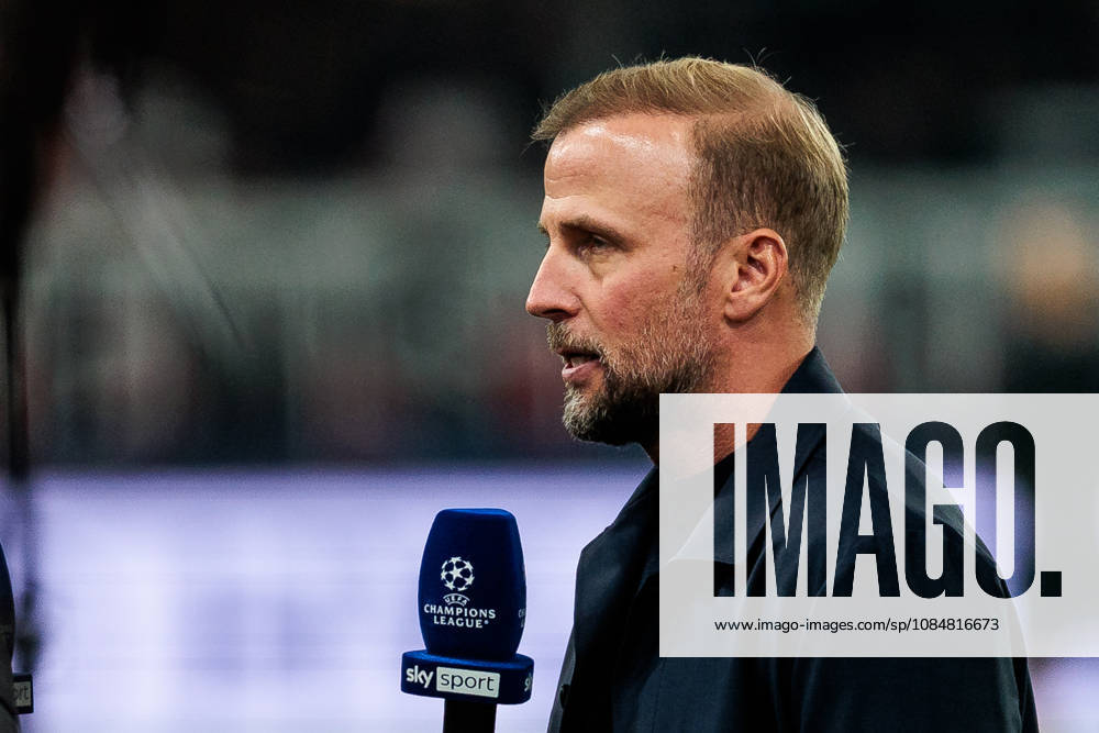 Sebastian Hoeness (Head Coach VfB Stuttgart) during pre game interviews before the UEFA Champions League match between VfB Stuttgart vs. Atletico de Madrid at Arena Stuttgart on matchday 3 of the UEFA Champions League on October 20, 2026 in Stuttgart, Germany. Baden-Wuerttemberg Germany