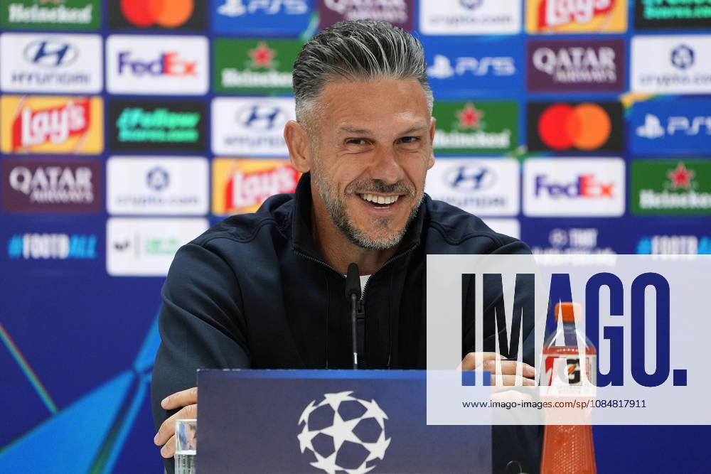 RB Leipzig s coach Martin Demichelis in press conference, PK, Pressekonferenz after raining session prior to the Champions League round 3 match against Real Madrid CF. October 20 2026. (20261020728)