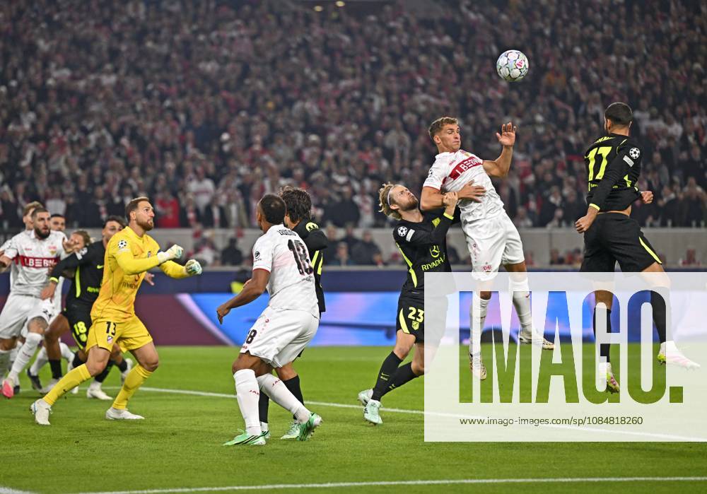 2026–2027 UEFA Champions League, Matchday 3, VfB Stuttgart vs. Atlético Madrid, at the MHP Arena in Stuttgart, goalkeeper Jan Oblak (left), Atlético Madrid