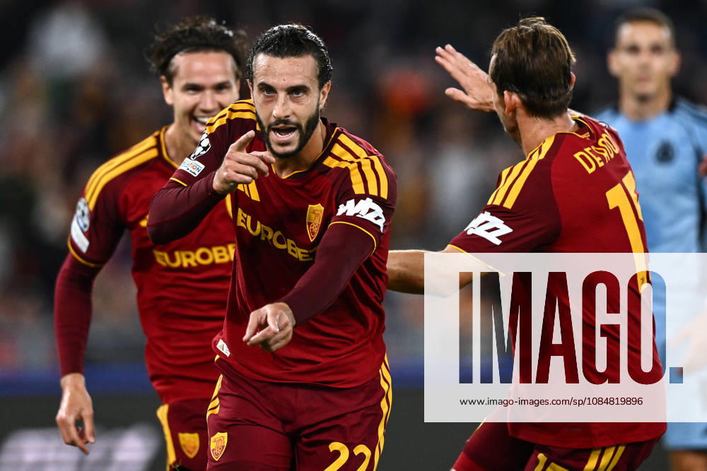 As Roma 20 10 2026 - Champions League Roma-Slovan Bratislava foto Antonello Sammarco Image nella foto: esultanza gol Mario Hermoso